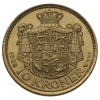 10 kroner gold danish coin, circulated, gold bullion, gold coin, semi-numismatic gold coin
