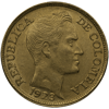 5 peso colombian gold coin, random year, gold bullion, gold coin, semi-numismatic gold coin