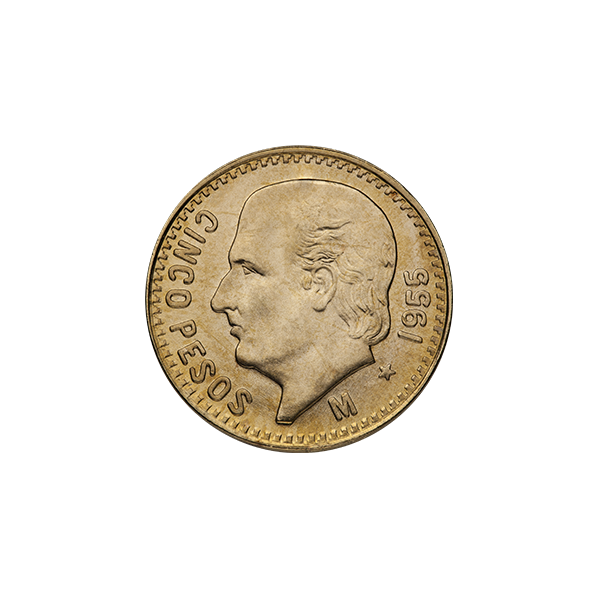 5 peso mexican gold coin, random year, gold bullion, gold coin, gold bullion coin