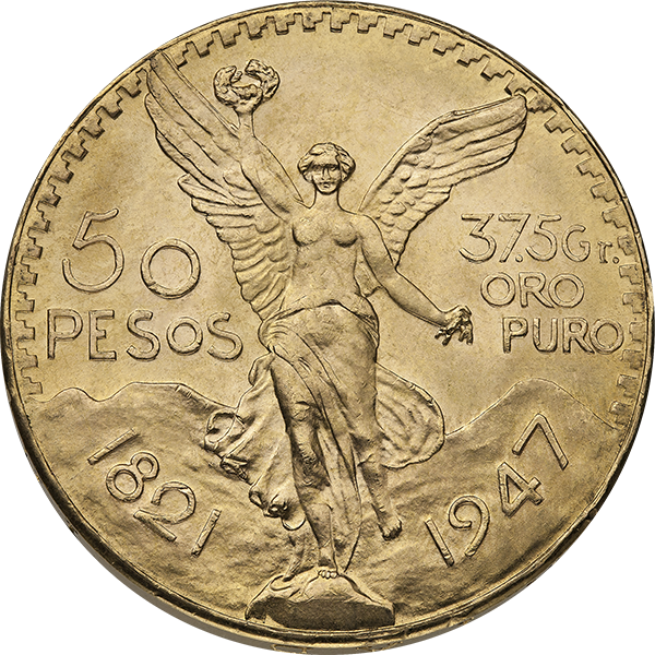 50 peso mexican gold coin, random year, gold bullion, gold coin, gold bullion coin