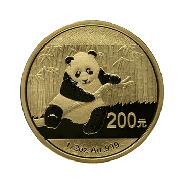 1/2 oz chinese gold panda coin, random year, gold bullion, gold coin, gold bullion coin