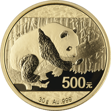 30 gram chinese gold panda coin, random year, gold bullion, gold coin, gold bullion coin