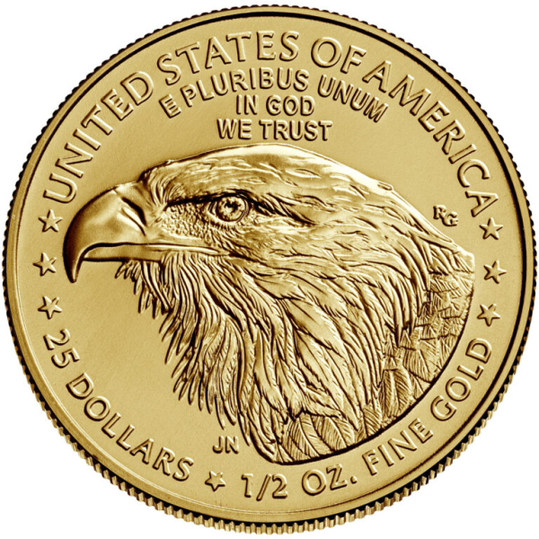 2022 1/2 oz american gold eagle coin, gold bullion, gold coin, gold bullion coin