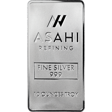 10 oz asahi silver bar, silver bullion, silver bar, silver bullion bar