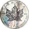 1 oz canadian silver maple leaf coin scuffed, random year, silver bullion, silver coin, silver bullion coin