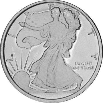 1/4 oz walking liberty silver round, varied condition, any mint, silver bullion, silver coin, silver bullion coin