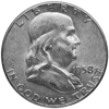 90% silver ben franklin half dollars $1 face value, circulated, pre 1965 coins, silver bullion, silver coin, silver bullion coin