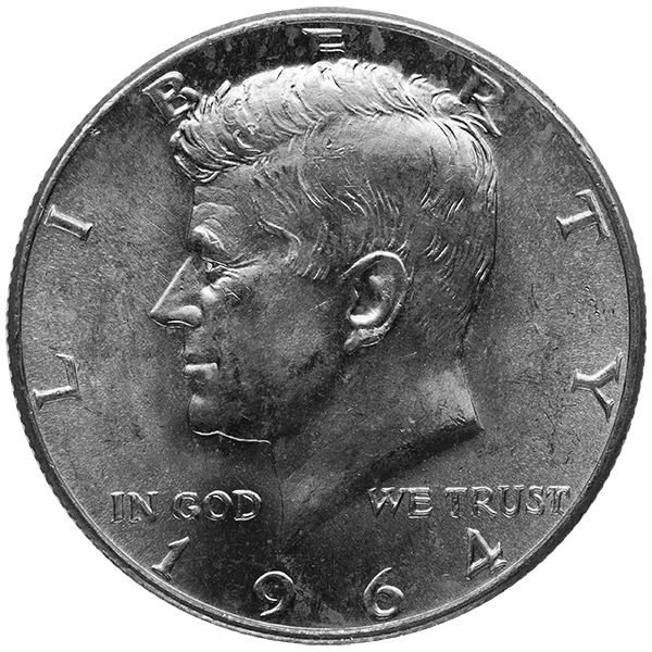 90% silver kennedy half dollars $1 face value, circulated, pre 1965 coins, silver bullion, silver coin, silver bullion coin