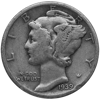 90% silver mercury dimes $1 face value, circulated, pre 1965 coins, silver bullion, silver coin, silver bullion coin
