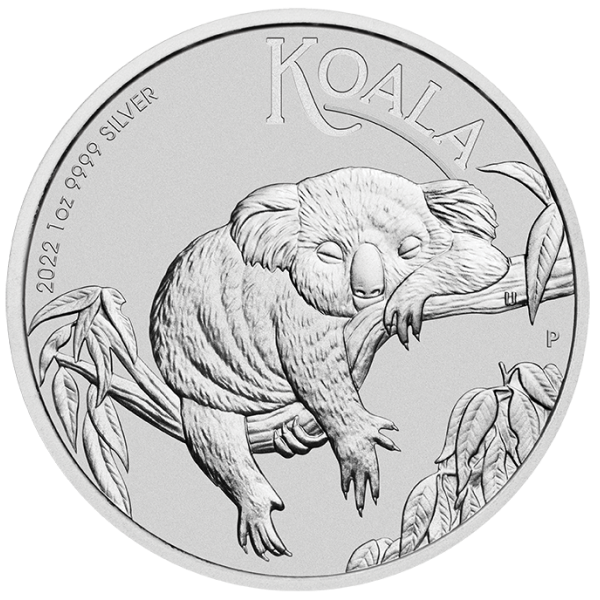 2022 1 oz australian silver koala coin, silver bullion, silver coin, silver bullion coin