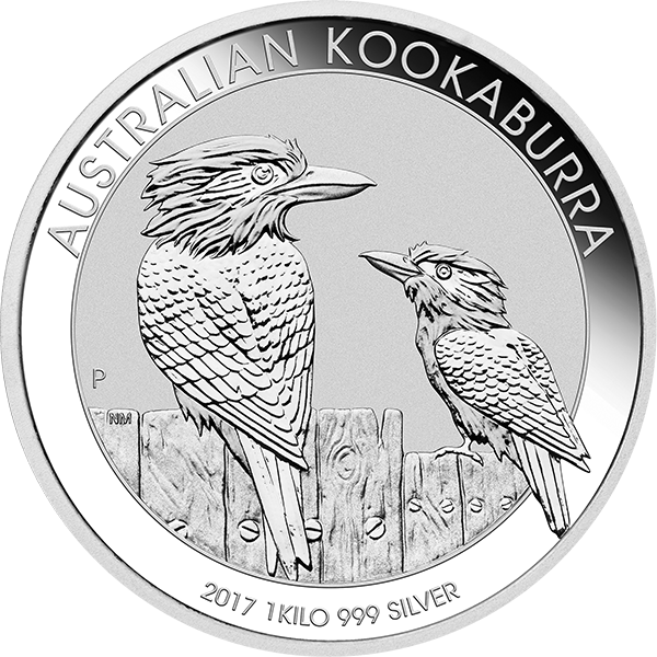 1 kilo australian silver kookaburra coin random year, varied condition, silver bullion, silver coin, silver bullion coin