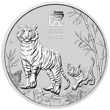 2022 1 oz australian silver lunar tiger coin, silver bullion, silver coin, silver bullion coin