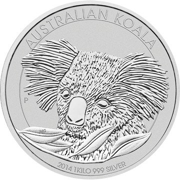 1 kilo australian silver koala coin random year, varied condition, silver bullion, silver coin, silver bullion coin