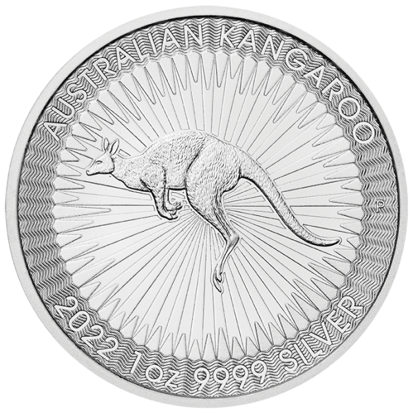 2022 1 oz australian silver kangaroo coin, silver bullion, silver coin, silver bullion coin