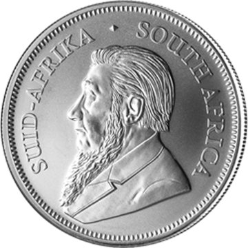 1 oz south african silver krugerrand coin random year, varied condition, silver bullion, silver coin, silver bullion coin
