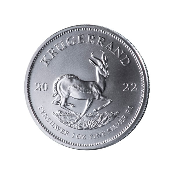 2022 1 oz south african silver krugerrand coin, silver bullion, silver coin, silver bullion coin