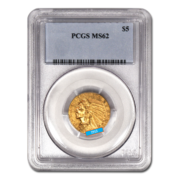 1915 $5 indian head gold coin ms62, numismatic gold, gold coin, numismatic gold coin