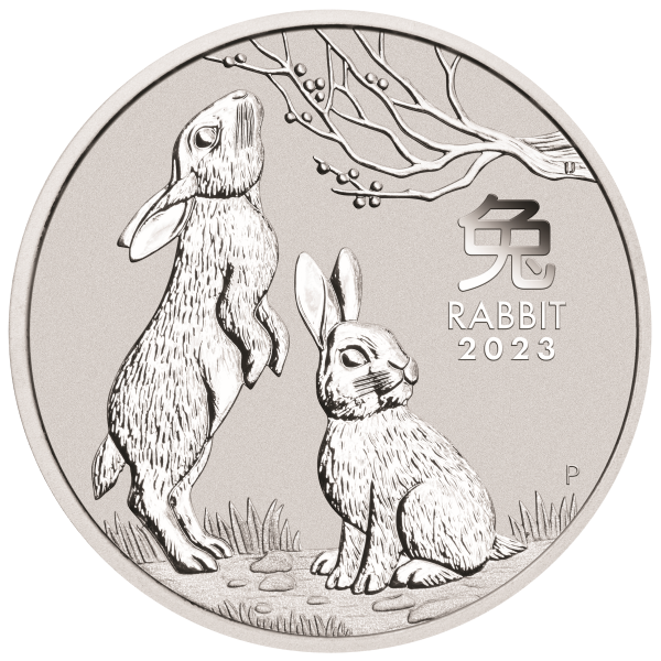 Picture of 2023 2 oz Australian Silver Lunar Rabbit Coin