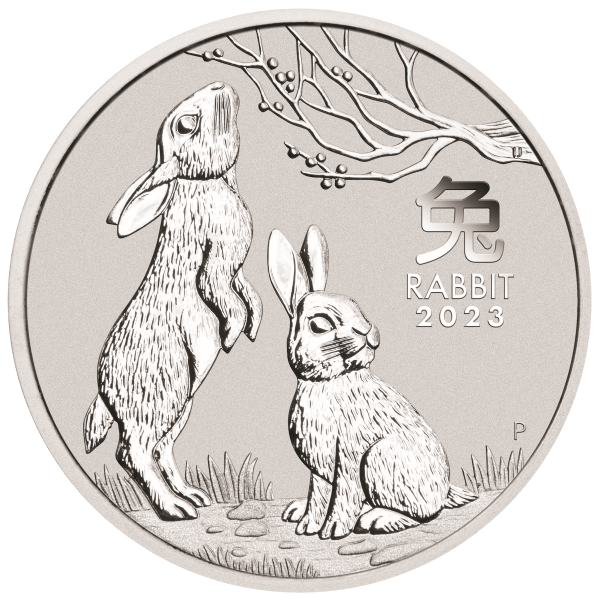 Picture of 2023 1 oz Australian Silver Lunar Rabbit Coin (BU)