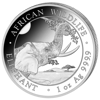 2023 1 oz somalia silver elephant coin (bu), silver bullion, silver coin, silver bullion coin