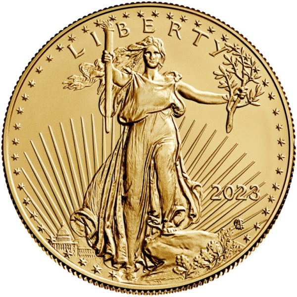 2023 1 oz american gold eagle coin bu, gold bullion, gold coin, gold bullion coin