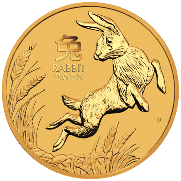 Picture of 2023 1/10 oz Australian Gold Lunar Rabbit Coin (BU)