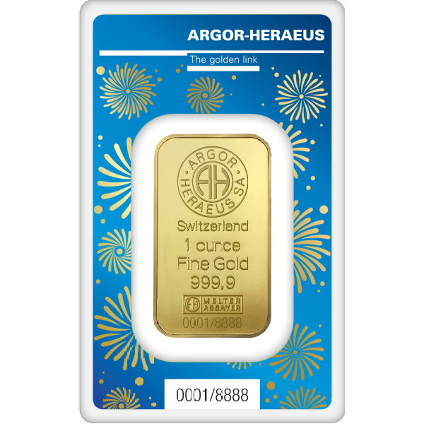 1 oz argor-heraeus gold bar - lunar year of the rabbit (assay), gold bullion, gold bar, gold bullion bar