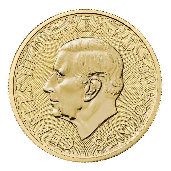 2023 1/10 oz british gold britannia coin (bu, king charles obverse), gold bullion, gold coin, gold bullion coin