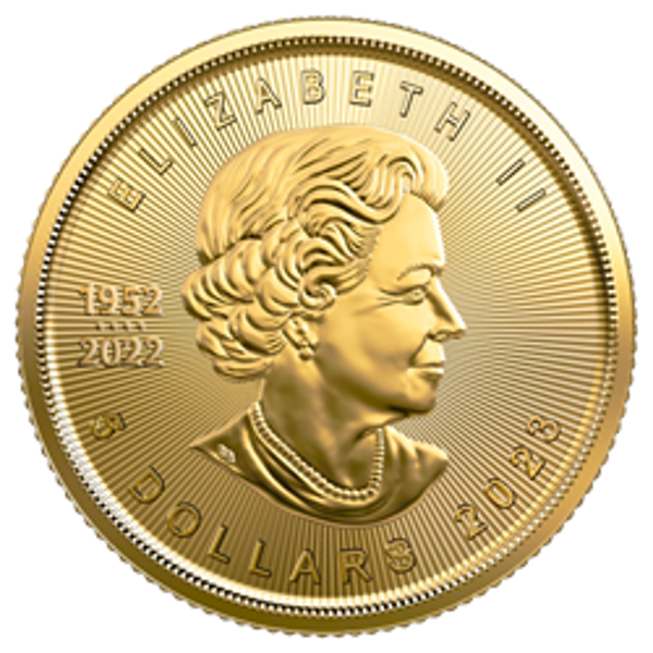 2023 1/4 oz canadian gold maple leaf coin (bu), gold bullion, gold coin, gold bullion coin