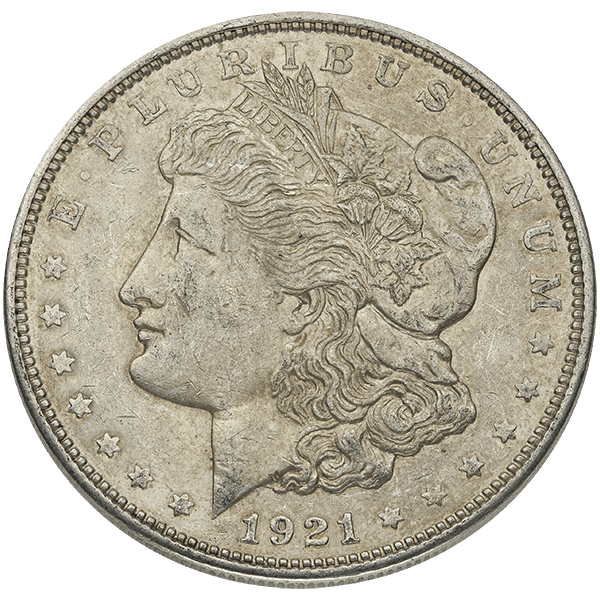 1921 morgan silver dollar au, almost uncirculated, pre 1933 silver coin, semi-numismatic silver coin, silver bullion, silver coin, silver bullion coin