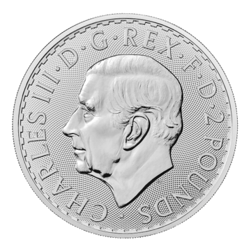 2023 1 oz british silver britannia coin (bu, King Charles), silver bullion, silver coin, silver bullion coin