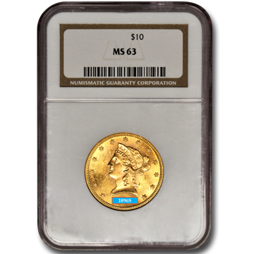 1896S $10 liberty gold coin ms63, numismatic gold, gold coin, numismatic gold coin, collector gold, collector gold coin