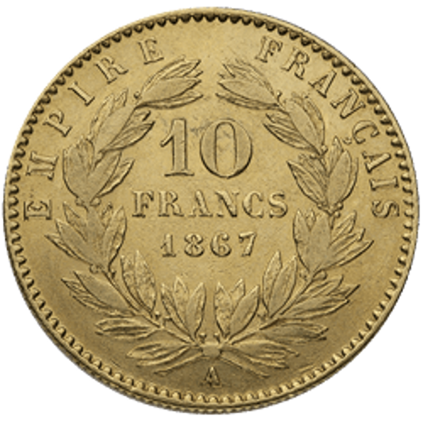 Picture of France Gold 10 Franc (Mix Napoleon/Roosters)