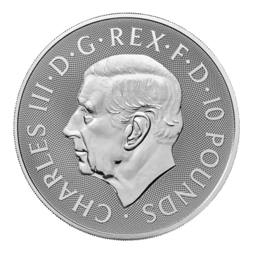 Picture of 2024 10 oz British Silver Tudor Beasts Seymour Unicorn Coin (BU)