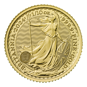 Picture of 2024 1/10 oz British Gold Britannia Coin (BU)