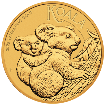 2023 1/10 oz Australian Gold Koala Coin (BU), gold bullion, gold coin, gold bullion coin
