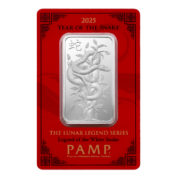Picture of 1 oz PAMP Lunar White Snake Silver Bar
