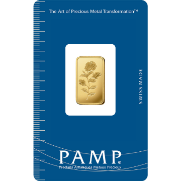Picture of 5 Gram PAMP Suisse Rosa Gold Bar (New w/ Assay)