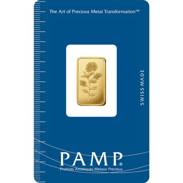 Picture of 5 Gram PAMP Suisse Rosa Gold Bar (New w/ Assay)