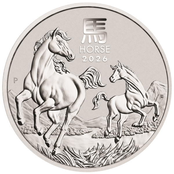 Picture of 2026 5 oz Perth Mint Silver Horse (Lunar Series, BU) 