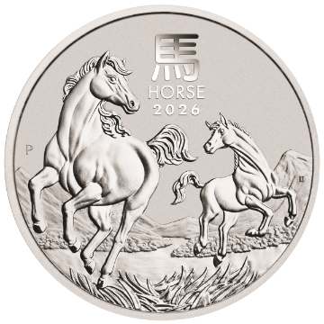 Picture of 2026 1/2 oz Perth Mint Silver Horse(Lunar Series, BU)