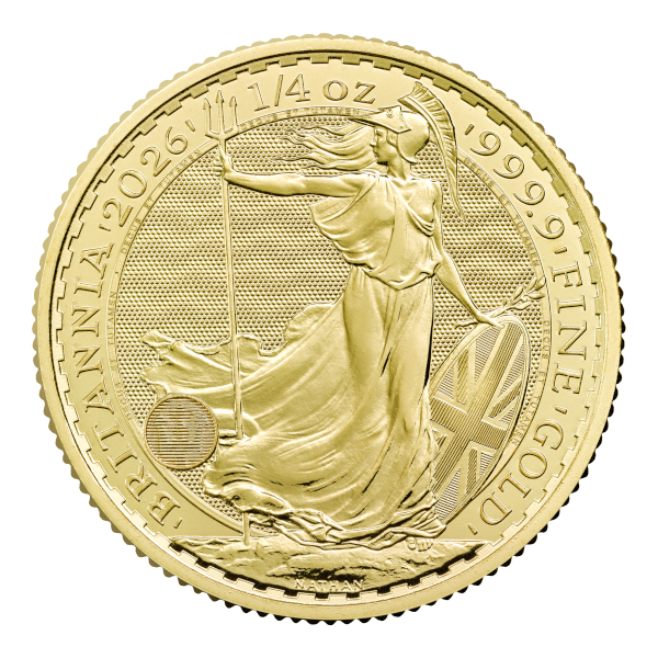 Picture of 2026 1/4 oz British Gold Britannia Coin (BU)