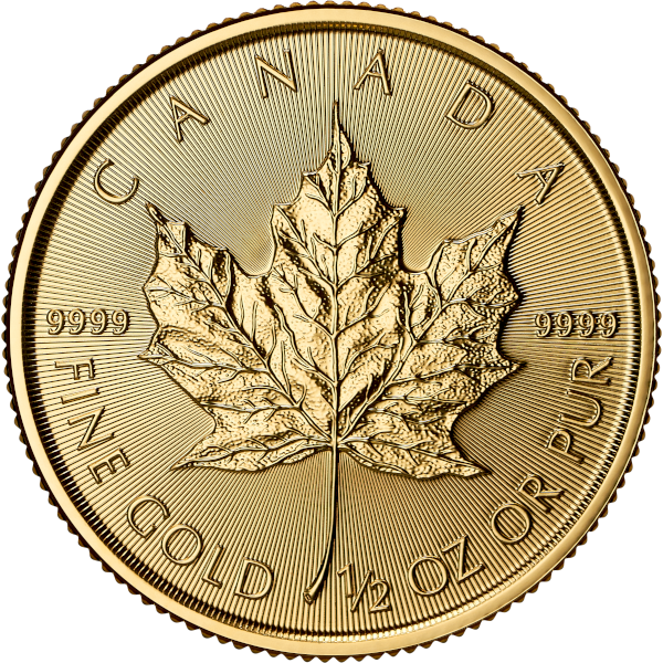 Picture of 2026 1/2 oz Canadian Gold Maple Leaf Coin (BU)