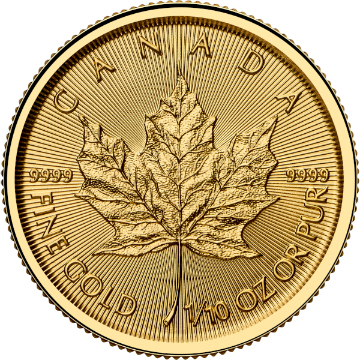 Picture of 2026 1/10 oz Canadian Gold Maple Leaf Coin (BU) 