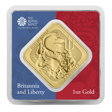 Picture of 1 oz The Royal Mint Britannia and Liberty Gold Bar