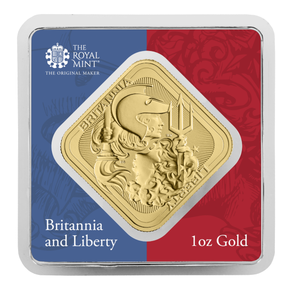 Picture of 1 oz The Royal Mint Britannia and Liberty Gold Bar
