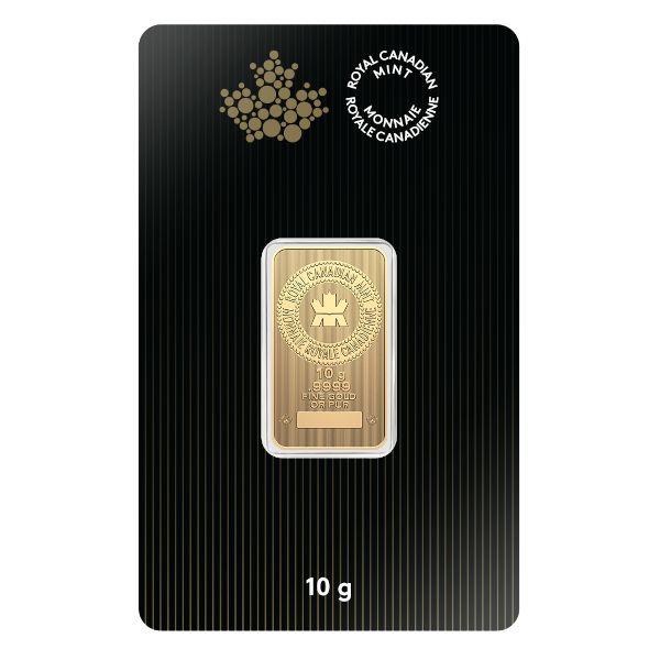 Picture of 10 Gram (RCM) Royal Canadian Mint Gold Bar (New w/ Assay)