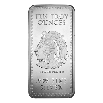 Picture of 10 oz Aztec Calendar Silver Bar (New)