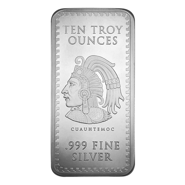 Picture of 10 oz Aztec Calendar Silver Bar (New)