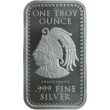 Picture of 1 oz Aztec Calendar Silver Bar (New)
